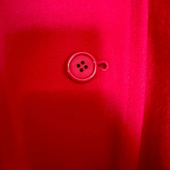 Vintage 100% Wool Red Long Women’s Coat - Picture 6 of 9